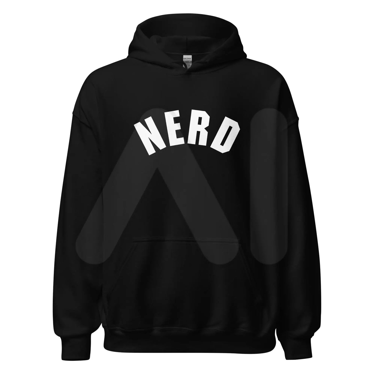 Curved Nerd Sign Hoodie (unisex) - Black / M