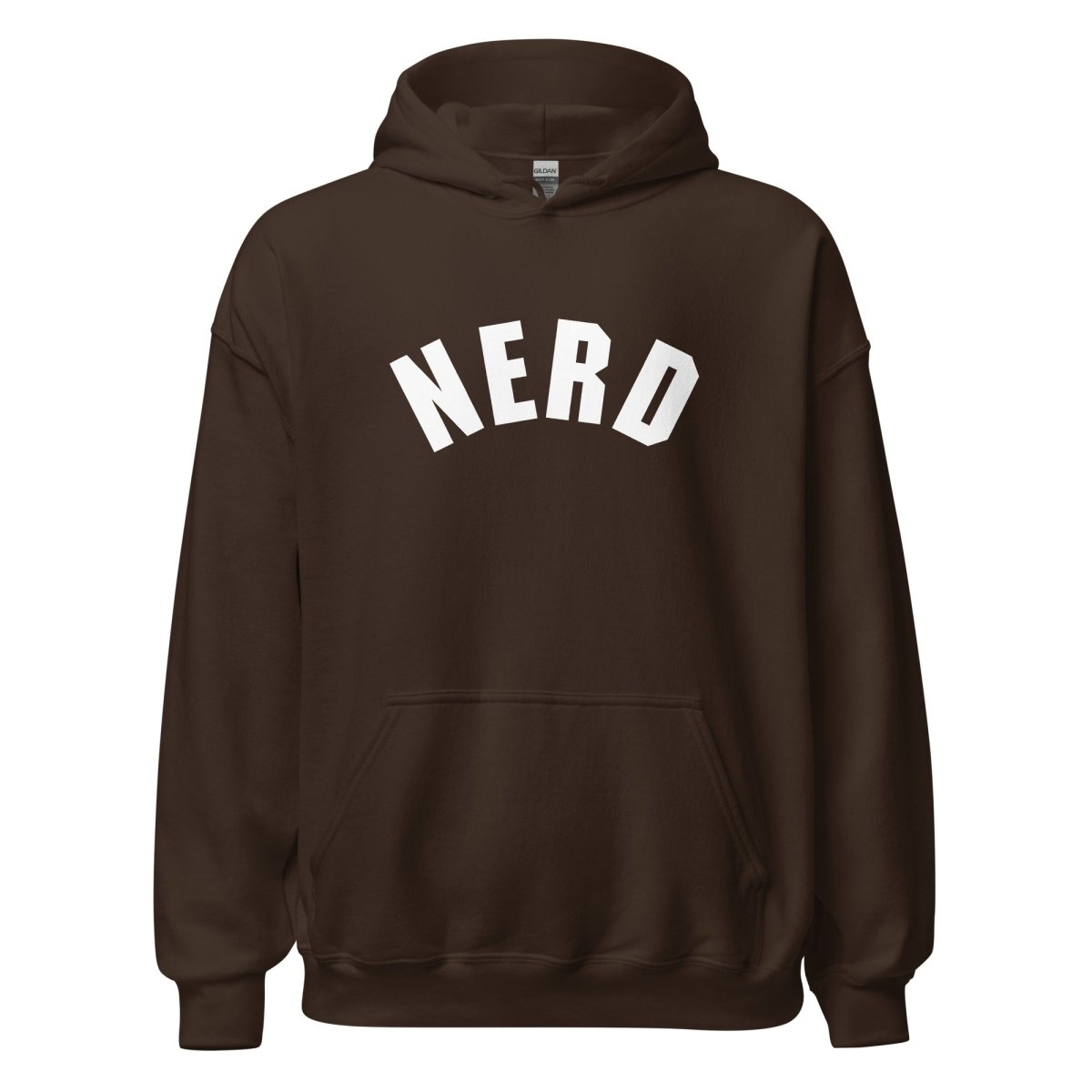 Curved Nerd Sign Hoodie (unisex) - Dark Chocolate - AI Store