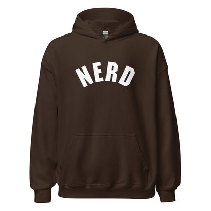 Curved Nerd Sign Hoodie (unisex) - Dark Chocolate - AI Store