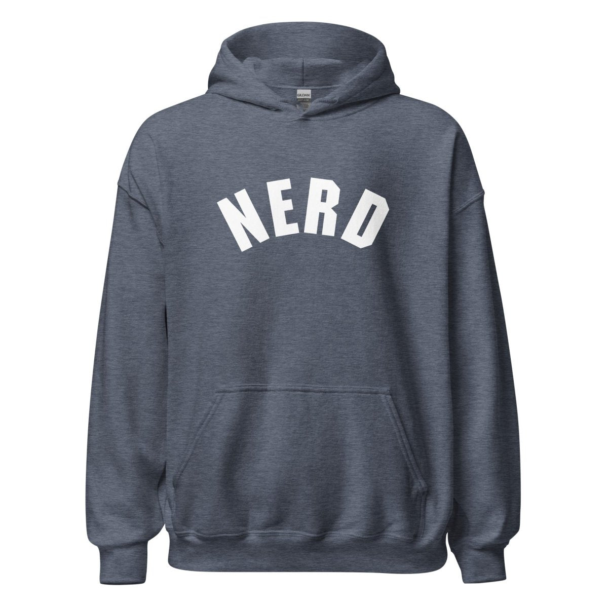 Curved Nerd Sign Hoodie (unisex) - Heather Sport Dark Navy - AI Store