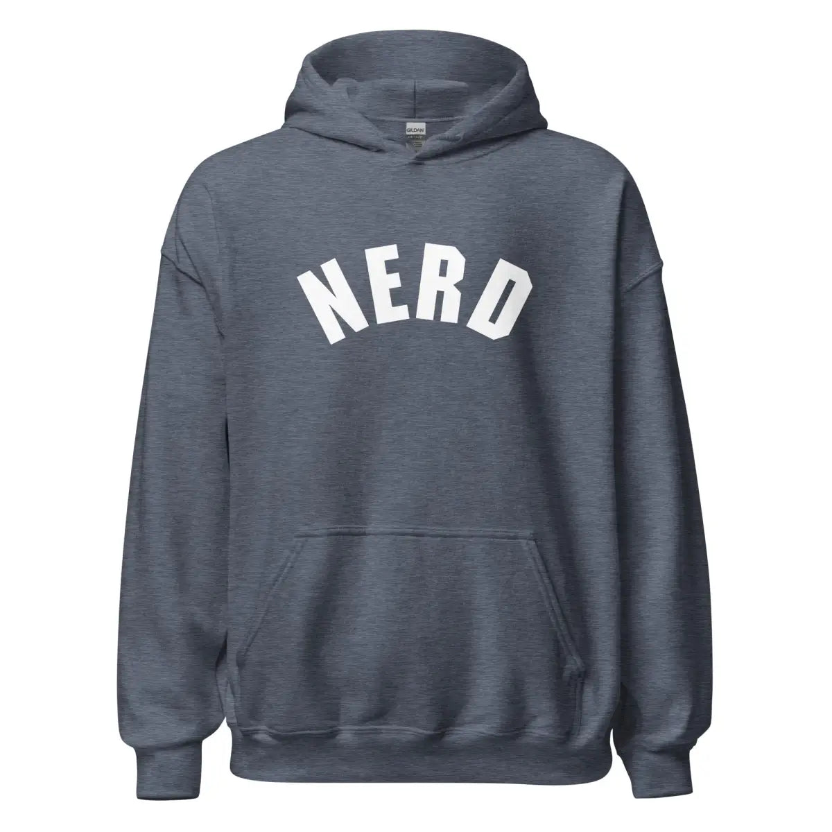 Curved Nerd Sign Hoodie (unisex) - Heather Sport Dark Navy / M