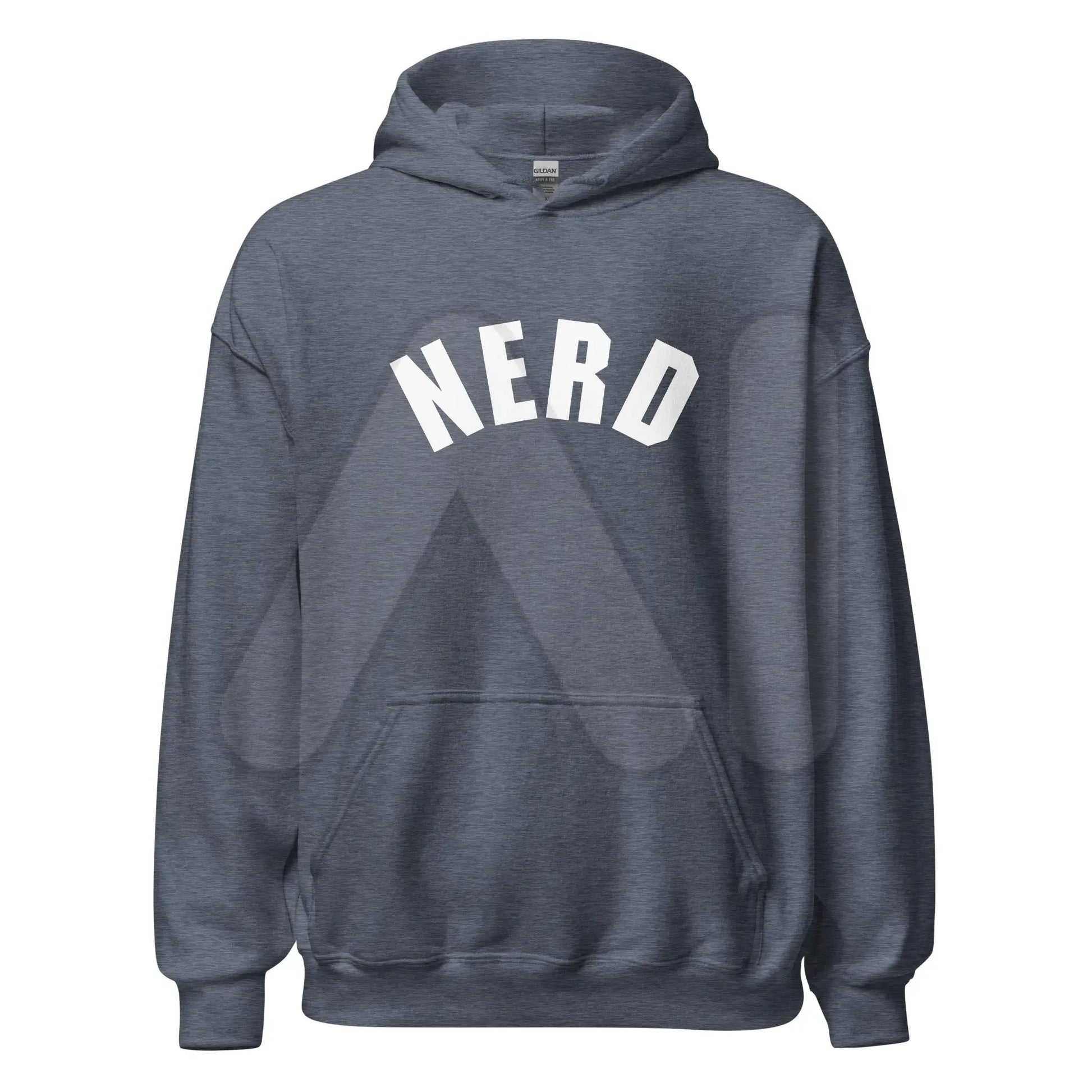 Curved Nerd Sign Hoodie (unisex) - Heather Sport Dark Navy / M