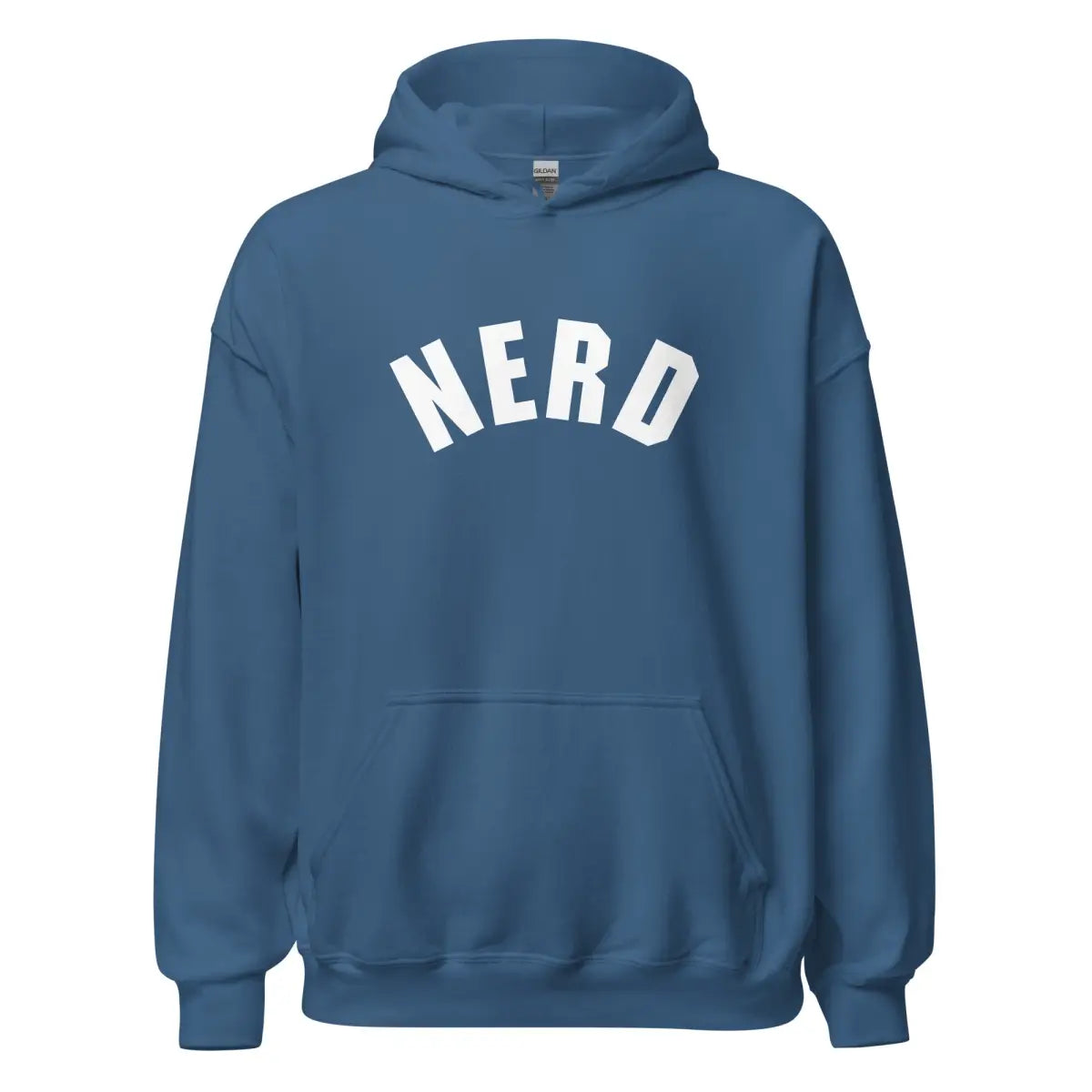 Curved Nerd Sign Hoodie (unisex) - Indigo Blue / M