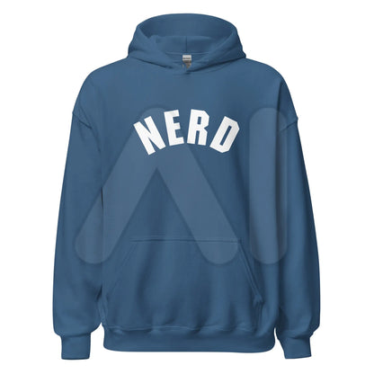 Curved Nerd Sign Hoodie (unisex) - Indigo Blue / M