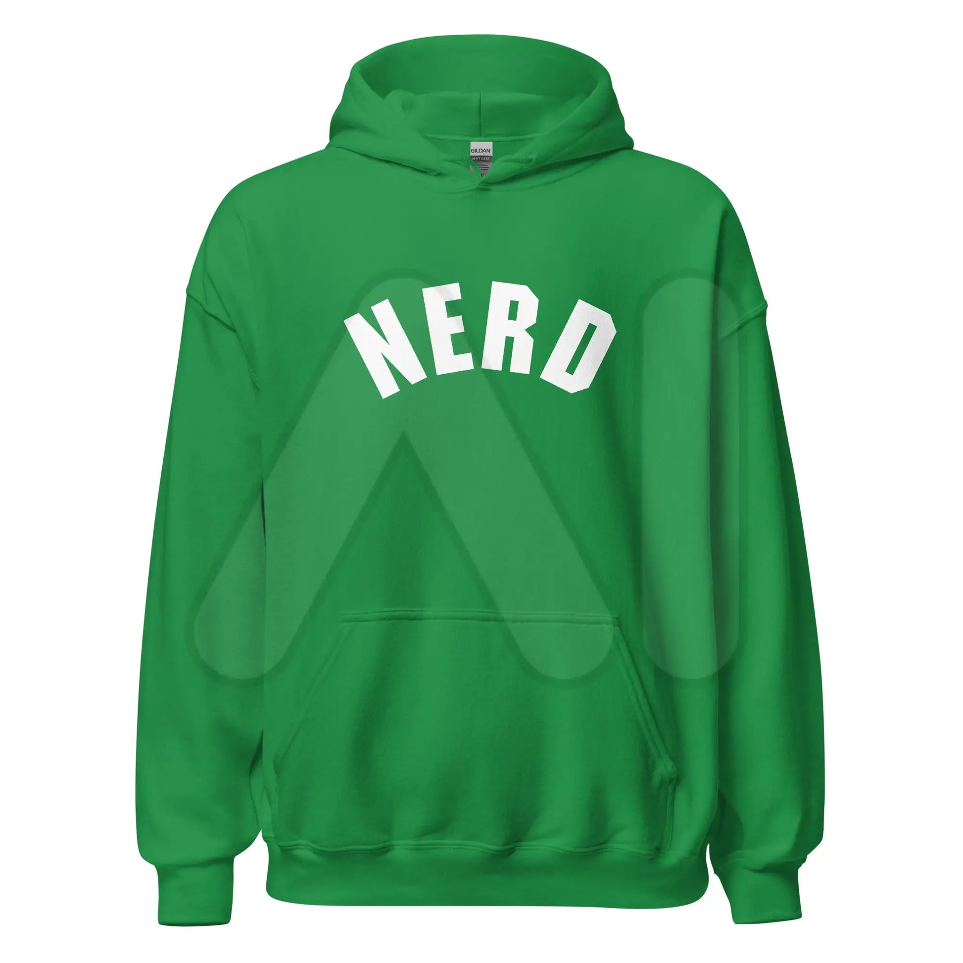 Curved Nerd Sign Hoodie (unisex) - Irish Green / M