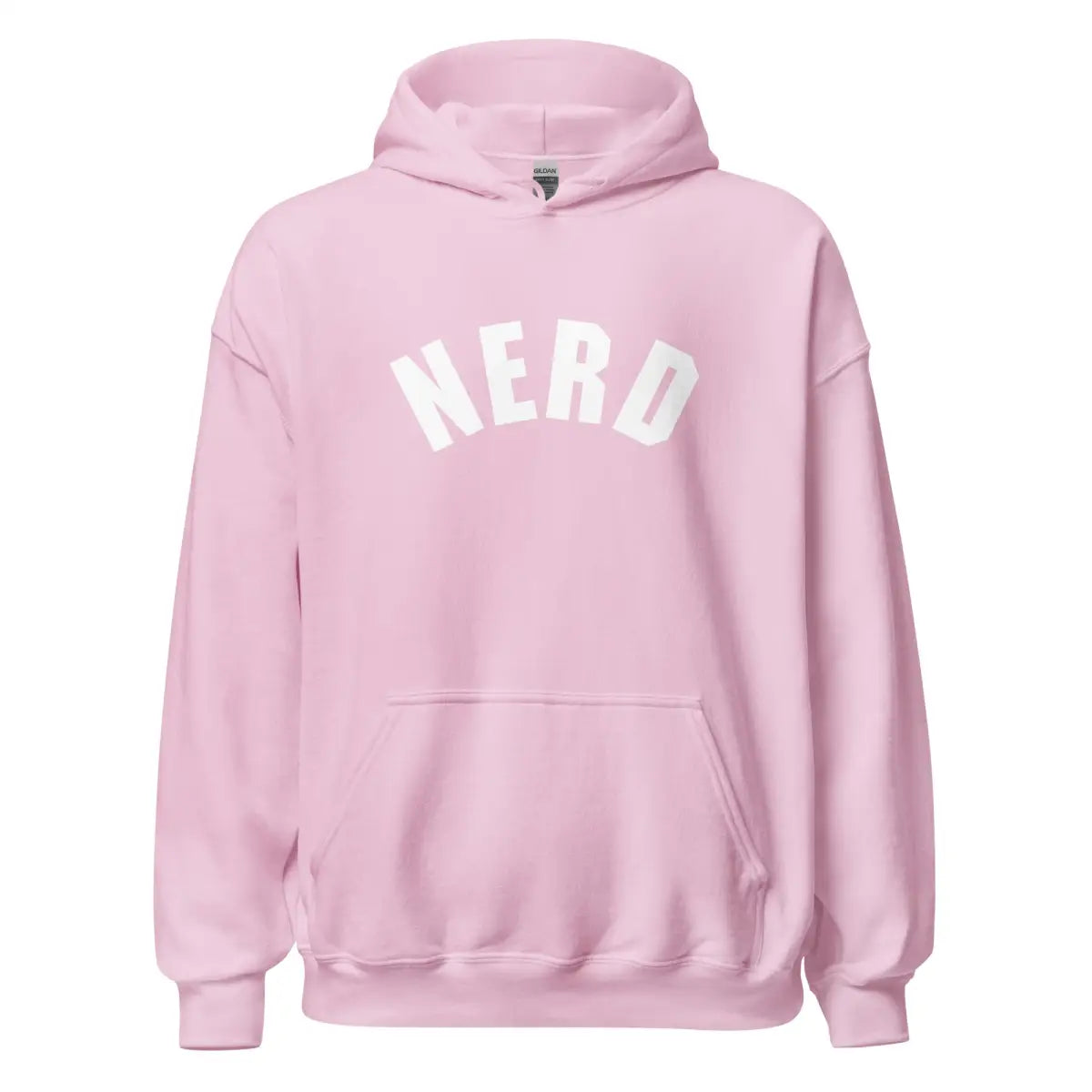 Curved Nerd Sign Hoodie (unisex) - Light Pink / M