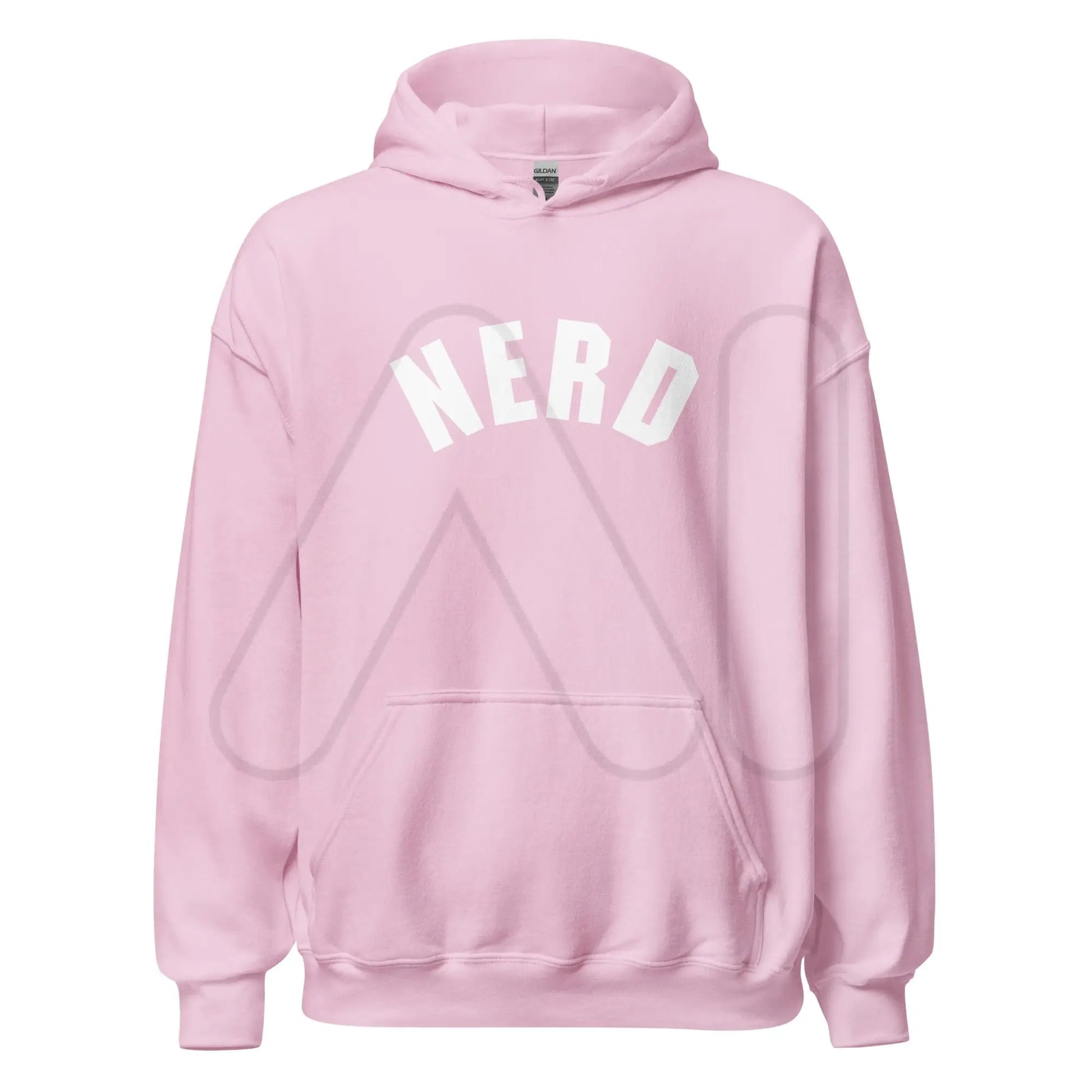 Curved Nerd Sign Hoodie (unisex) - Light Pink / M