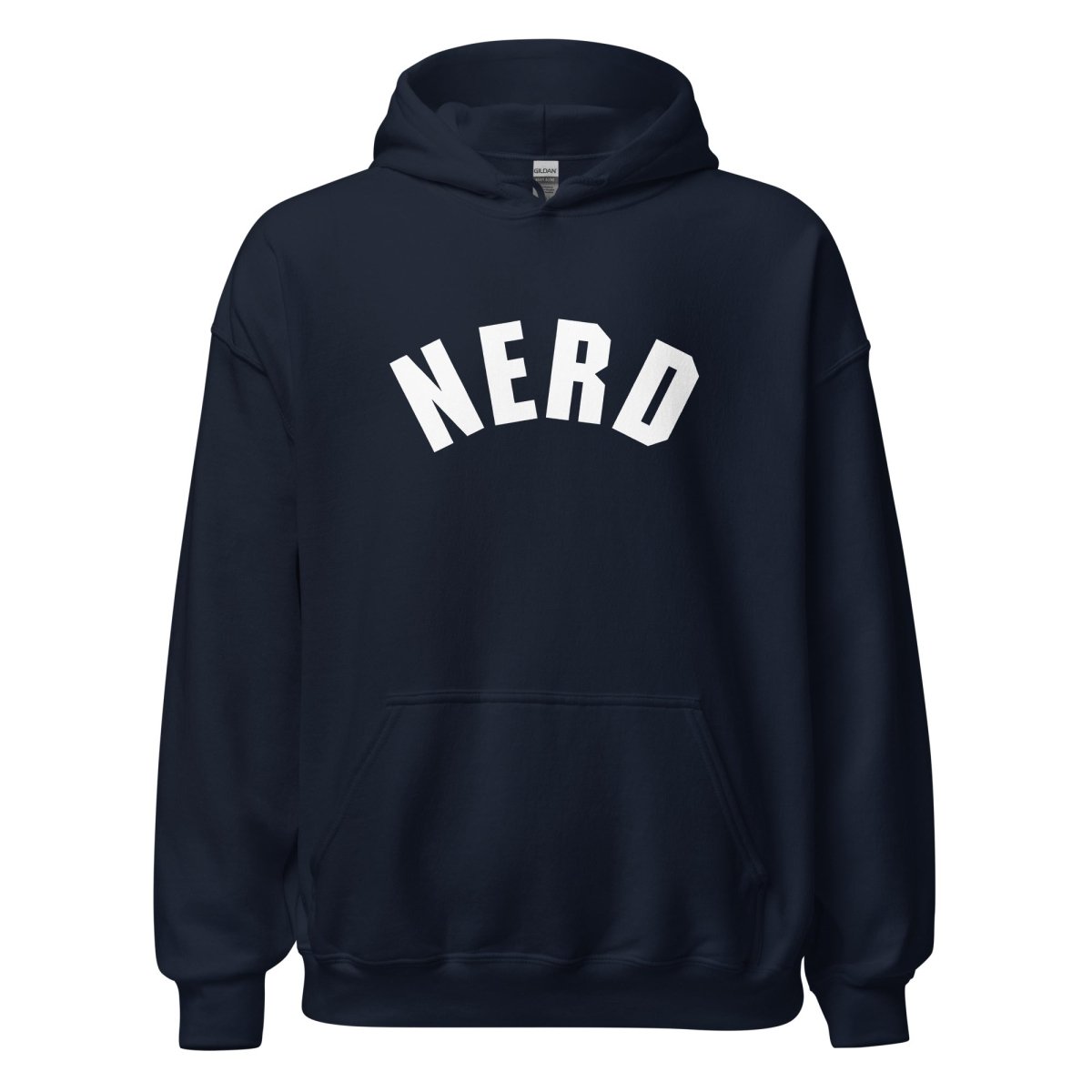 Curved Nerd Sign Hoodie (unisex) - Navy - AI Store