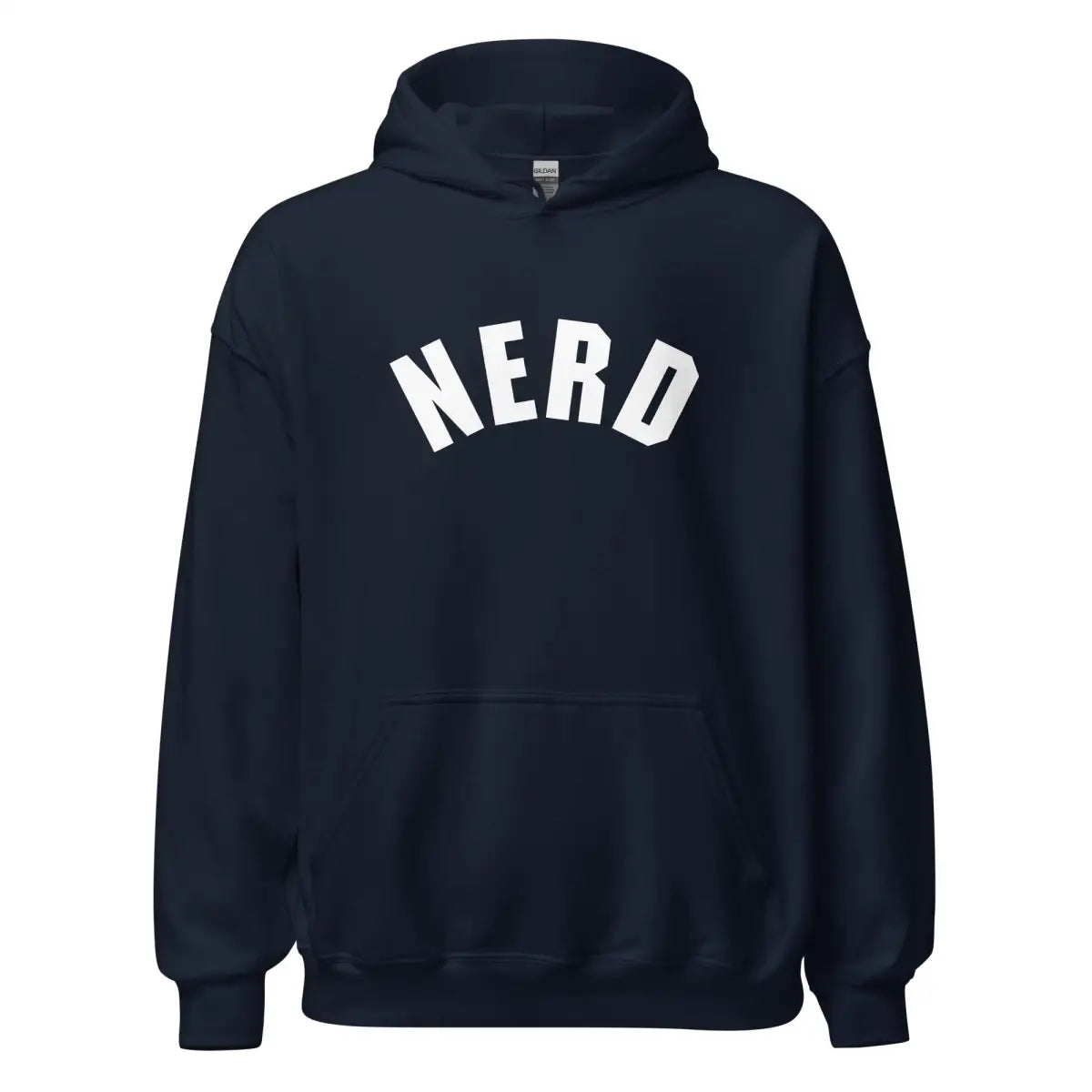 Curved Nerd Sign Hoodie (unisex) - Navy / M