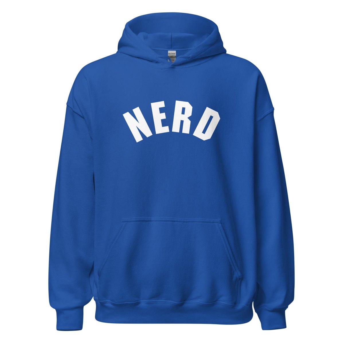 Curved Nerd Sign Hoodie (unisex) - Royal - AI Store