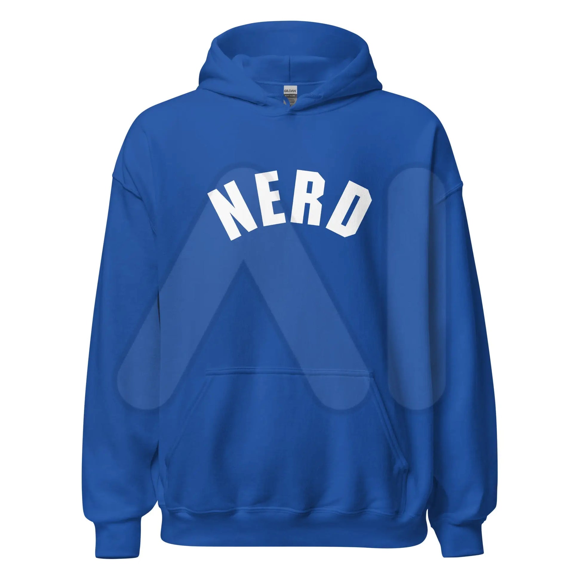 Curved Nerd Sign Hoodie (unisex) - Royal / M