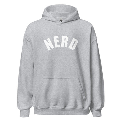 Curved Nerd Sign Hoodie (unisex) - Sport Grey - AI Store