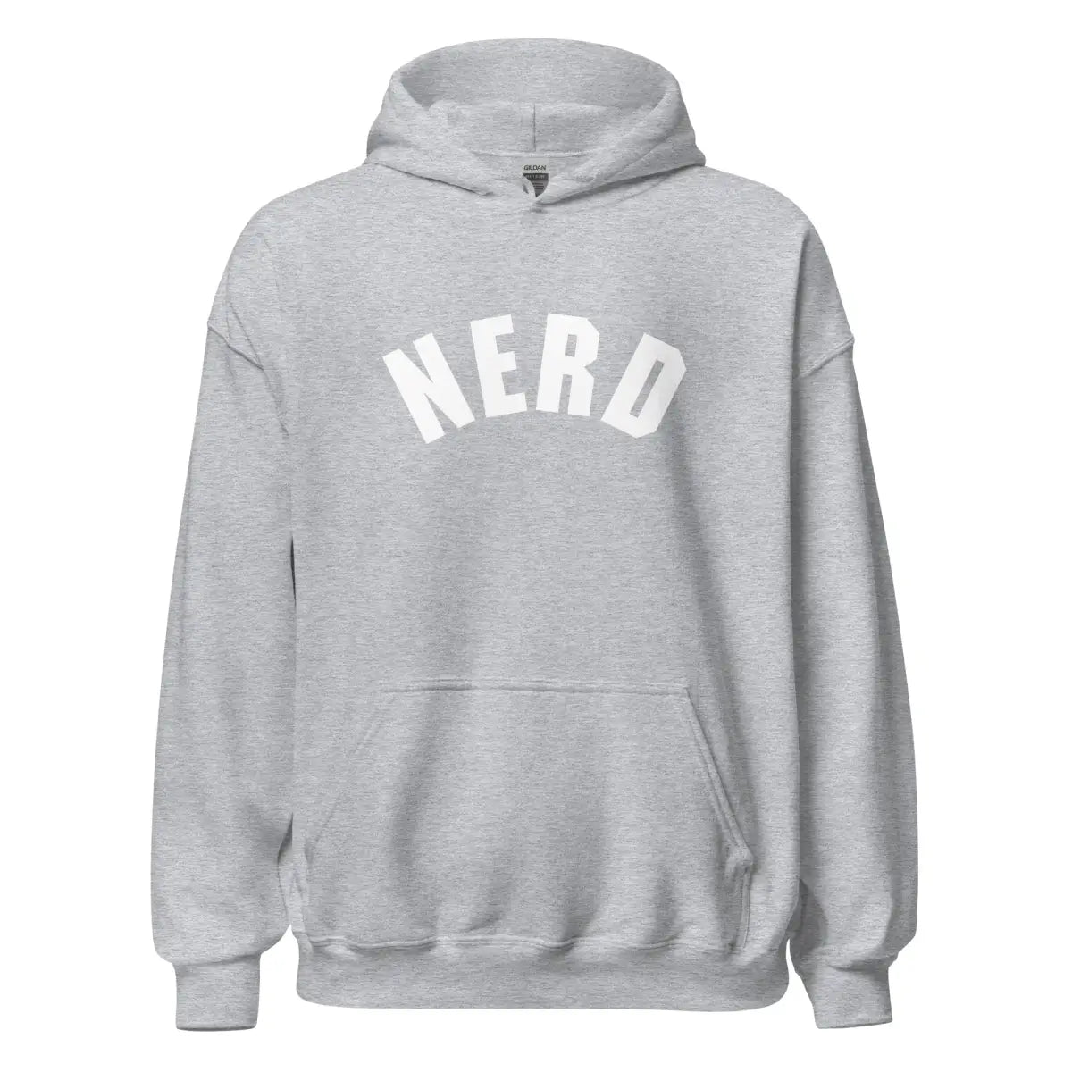 Curved Nerd Sign Hoodie (unisex) - Sport Grey / M