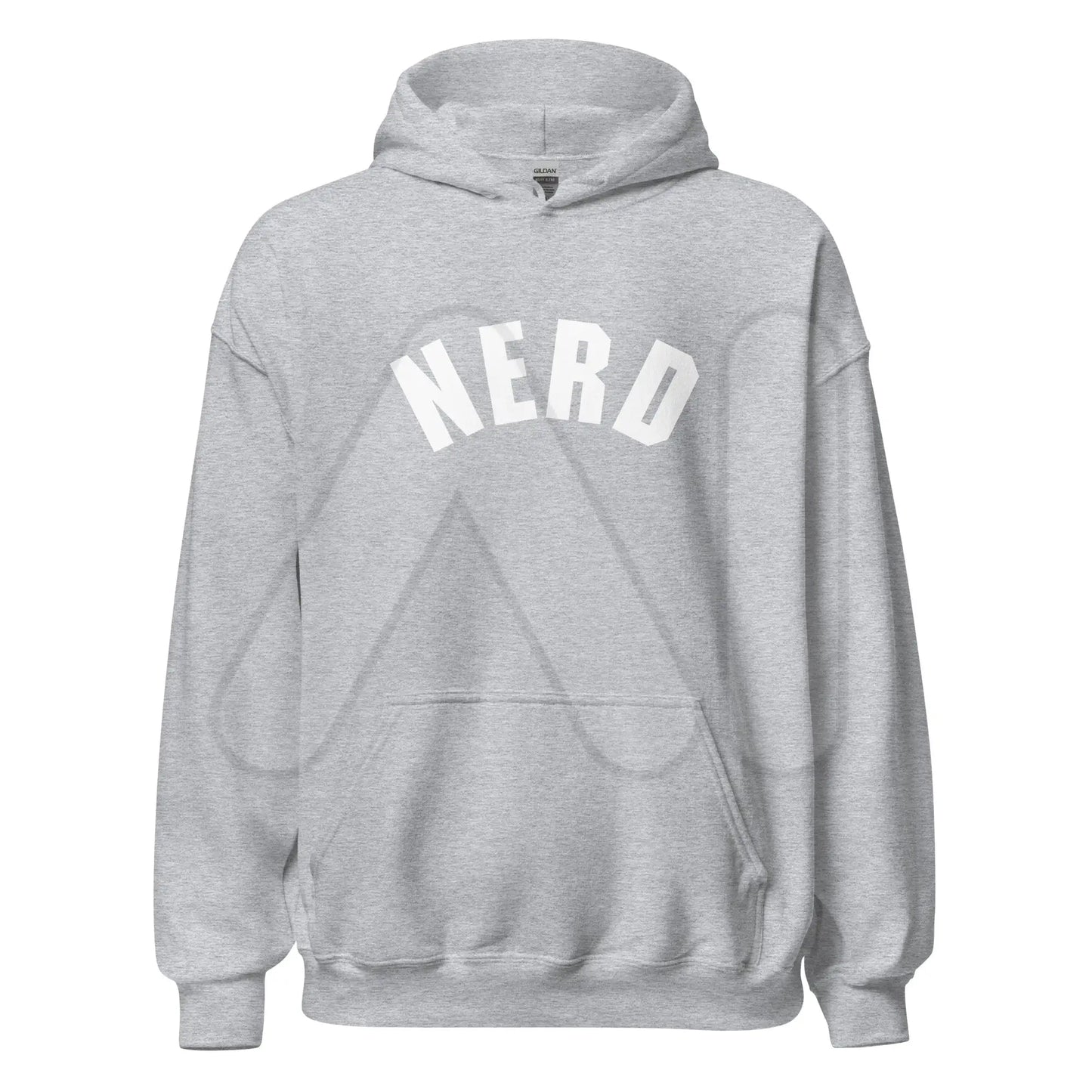 Curved Nerd Sign Hoodie (unisex) - Sport Grey / M