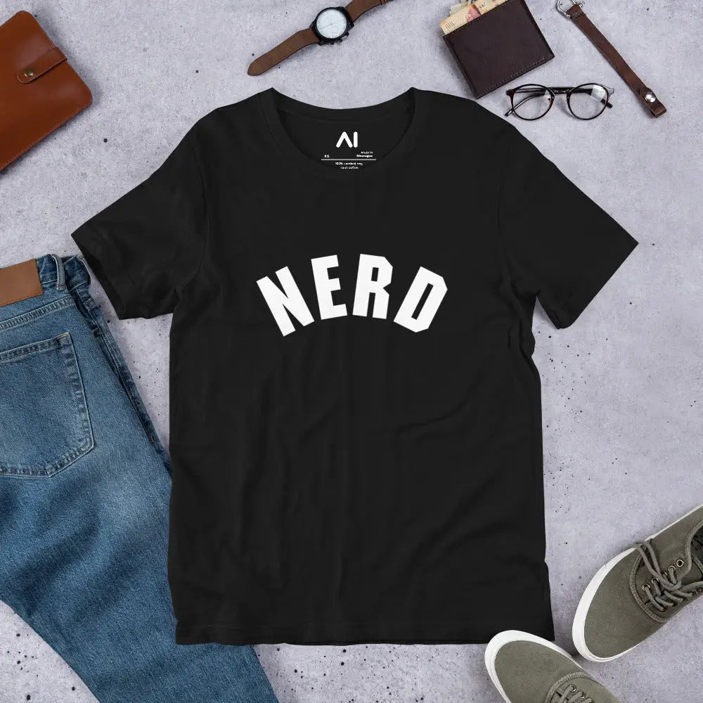 Curved Nerd Sign T-Shirt (unisex)