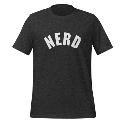 Curved Nerd Sign T-Shirt (unisex) - Dark Grey Heather / M