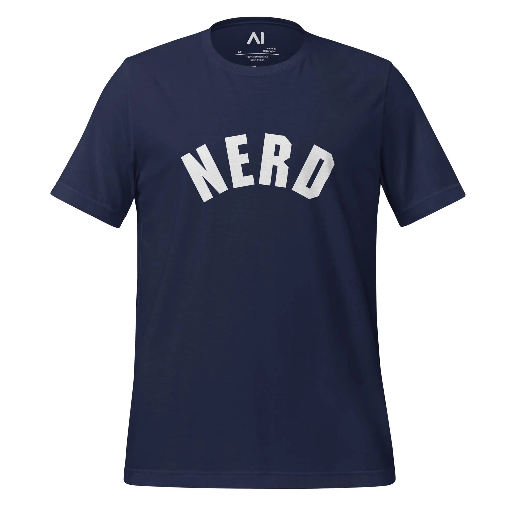 Curved Nerd Sign T-Shirt (unisex) - Navy / M