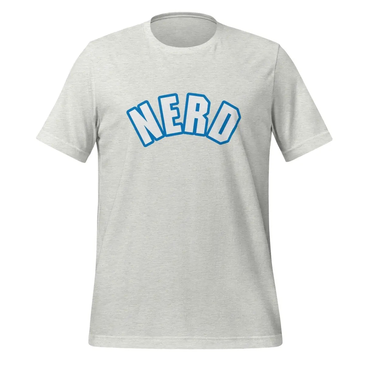 The Curved Nerd Sign W/ Blue Outline T-shirt (unisex) Ash / m.