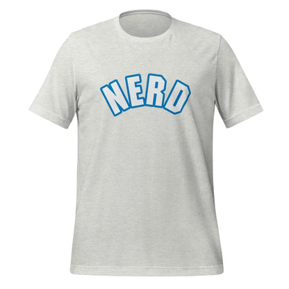 Curved Nerd Sign w/ Blue Outline T-Shirt (unisex) - Ash / M