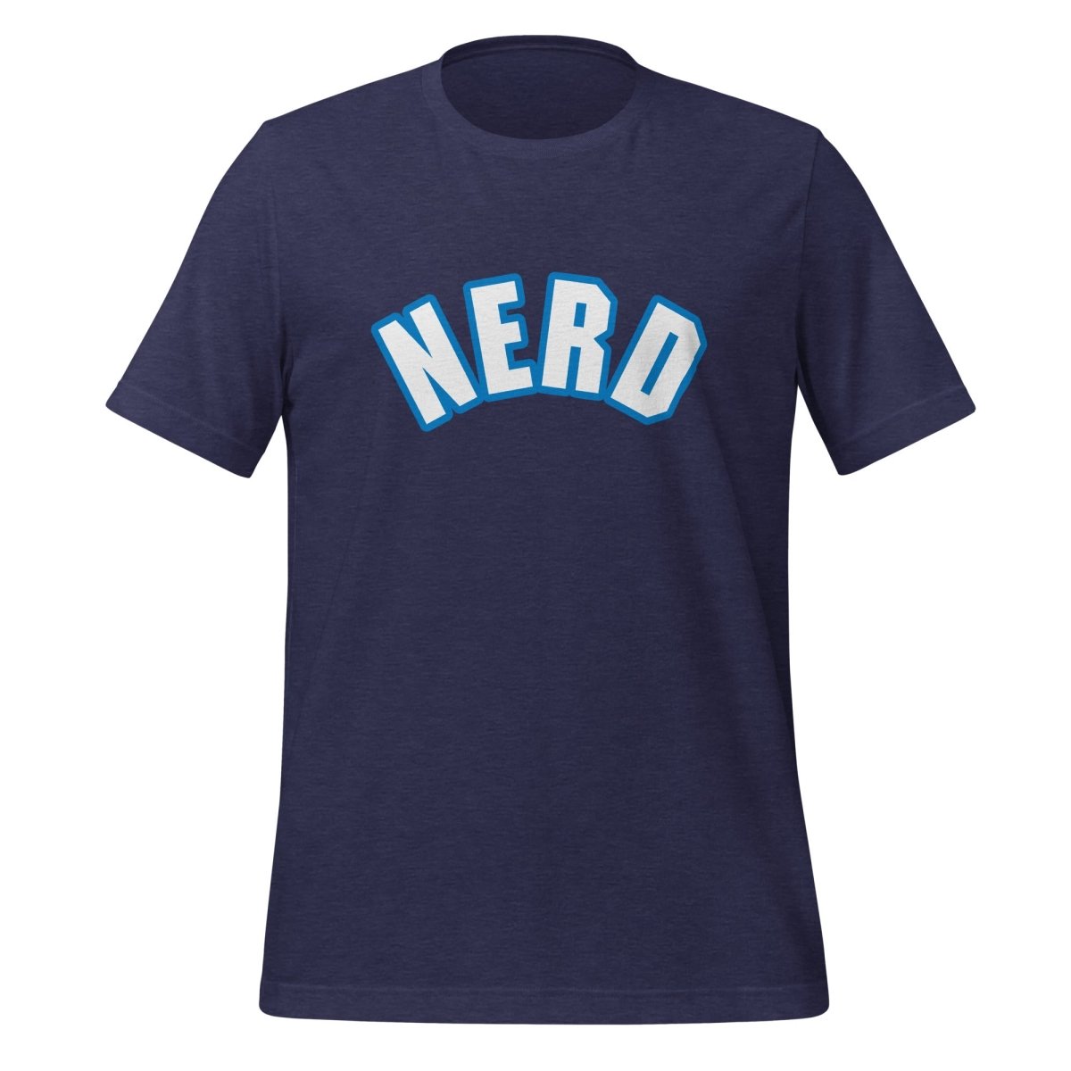 Curved Nerd Sign w/ Blue Outline T-Shirt (unisex) - Heather Midnight Navy - AI Store