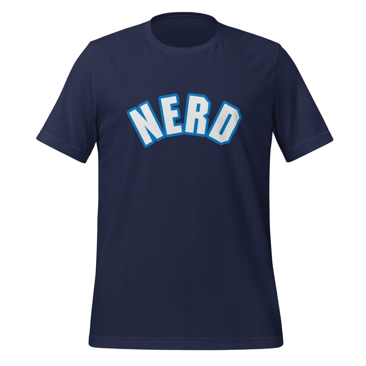 Curved Nerd Sign w/ Blue Outline T-Shirt (unisex) - Navy - AI Store