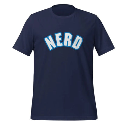 The Curved Nerd Sign W/ Blue Outline T-shirt (unisex) Navy / m.