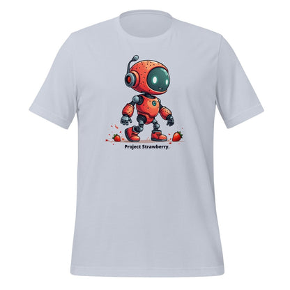 Cute Project Strawberry Robot T-Shirt (unisex) - Light Blue - AI Store