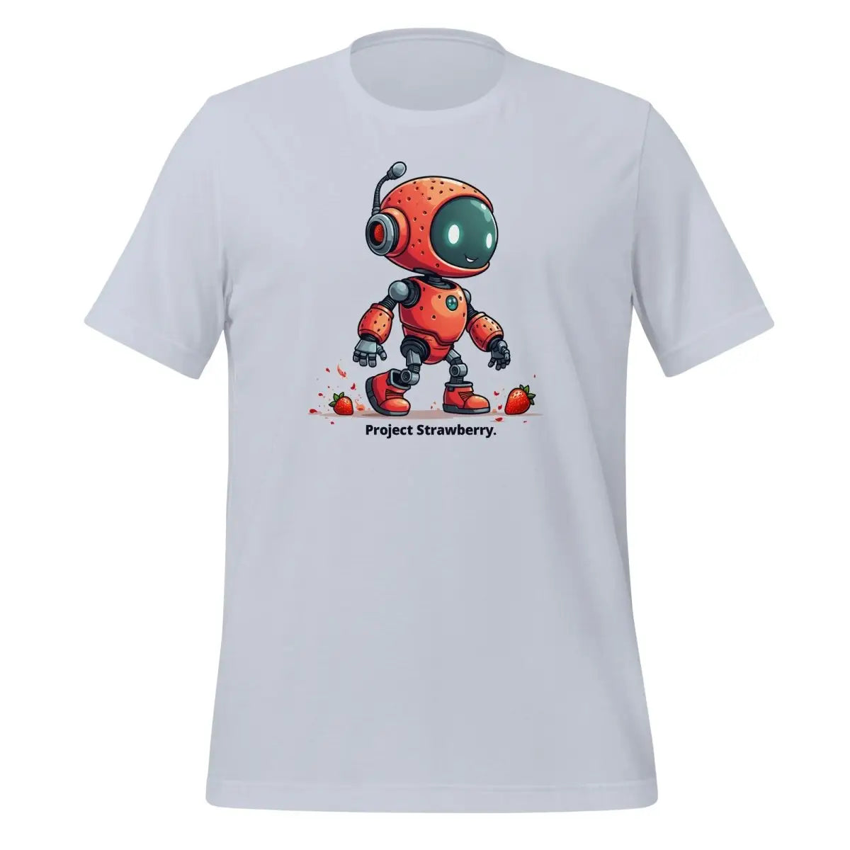 Cute Project Strawberry Robot T-Shirt (unisex) - Light Blue / M