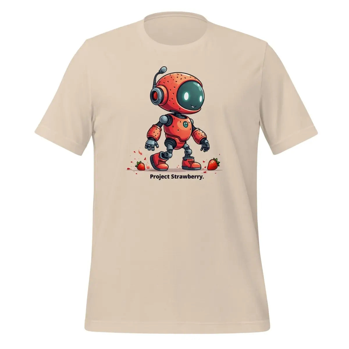 Cute Project Strawberry Robot T-Shirt (unisex) - Soft Cream / M