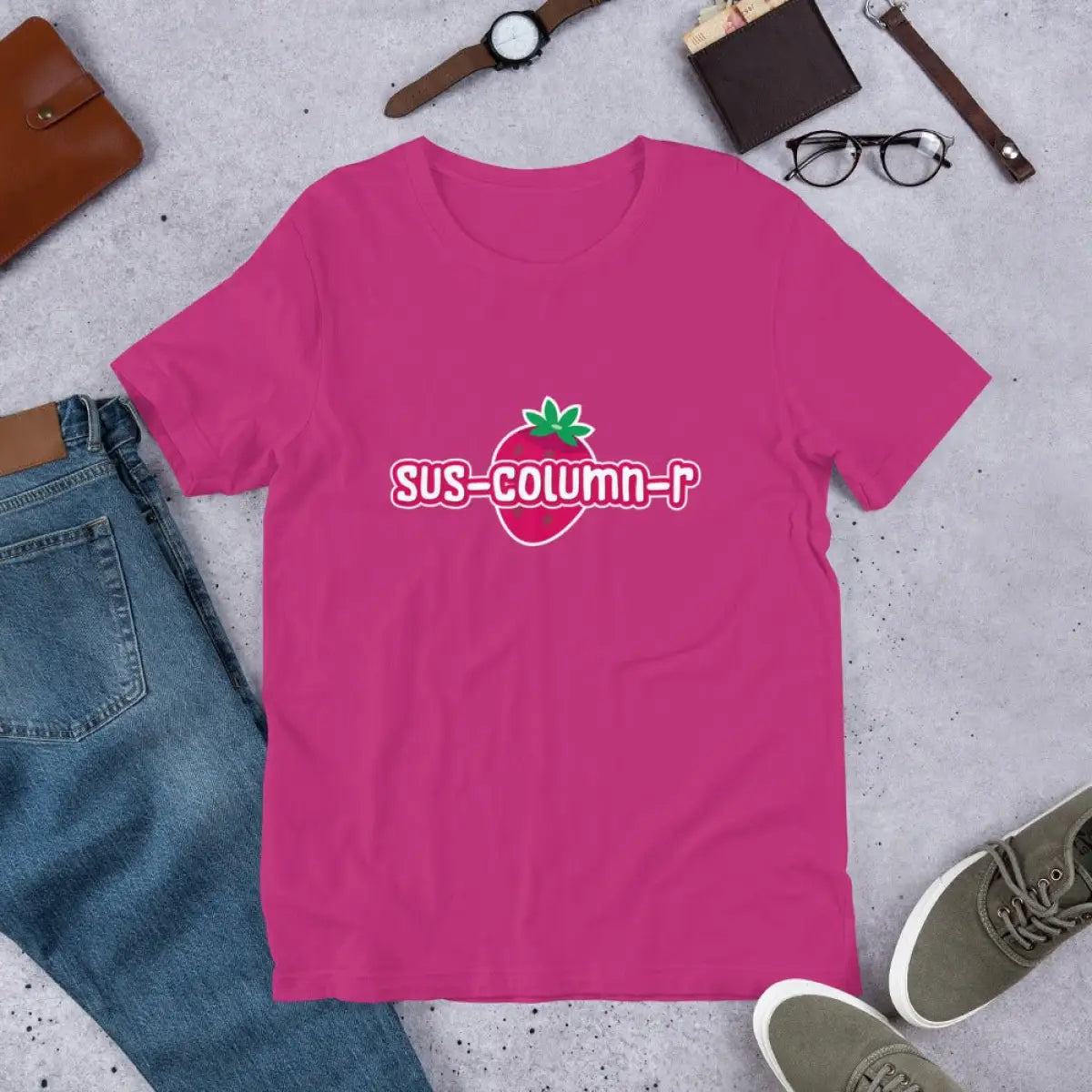 Cute sus-column-r Strawberry T-Shirt (unisex)