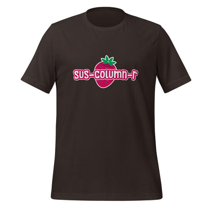 Cute sus - column - r Strawberry T-Shirt (unisex) - Brown - AI Store