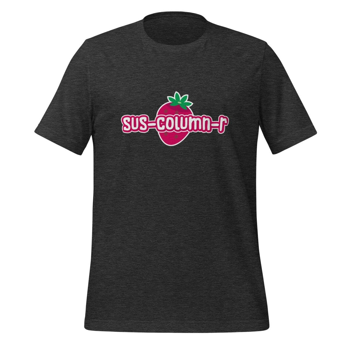 Cute sus - column - r Strawberry T-Shirt (unisex) - Dark Grey Heather - AI Store