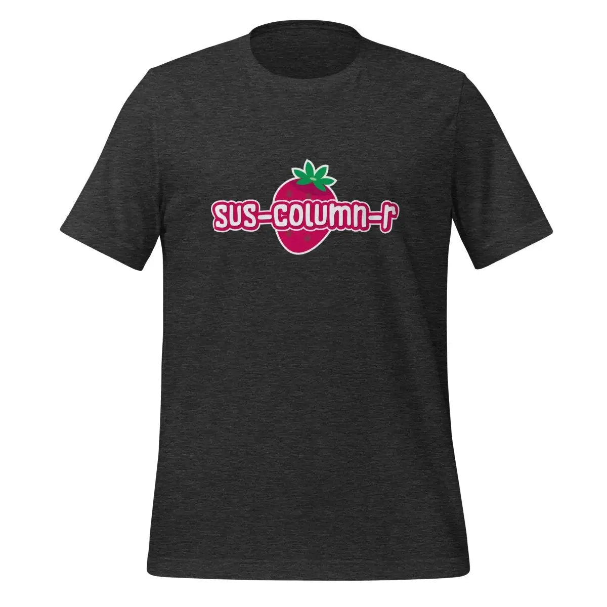 Cute sus-column-r Strawberry T-Shirt (unisex) - Dark Grey Heather / M