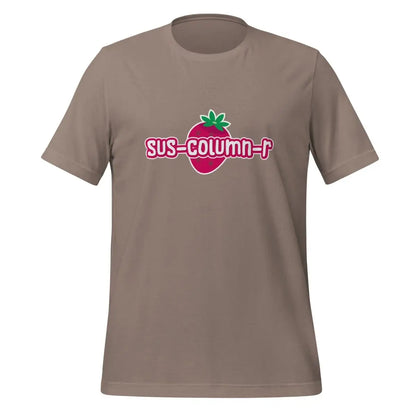 Cute sus-column-r Strawberry T-Shirt (unisex) - Pebble / M