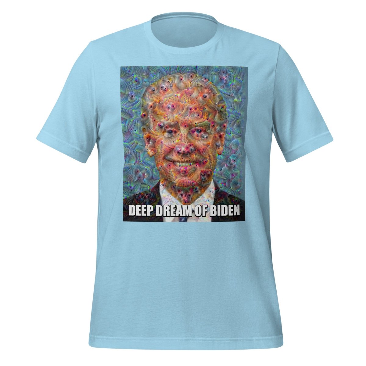 Deep Dream of Biden T - Shirt (unisex) - Ocean Blue - AI Store