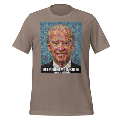 Deep Dream of Biden T - Shirt (unisex) - Pebble - AI Store
