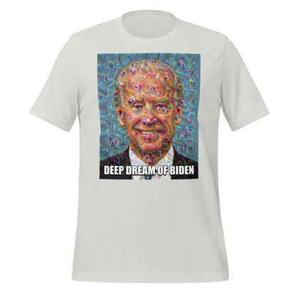 Deep Dream of Biden T - Shirt (unisex) - Silver - AI Store
