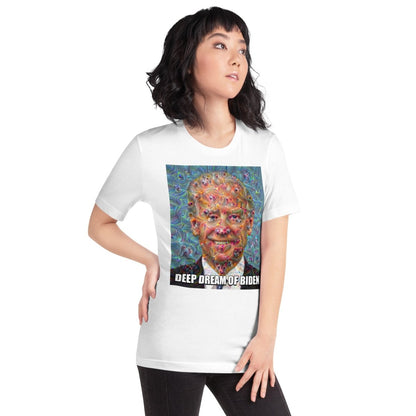 Deep Dream of Biden T - Shirt (unisex) - White - AI Store