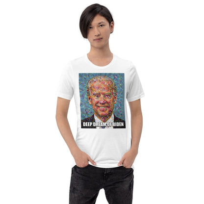 Deep Dream of Biden T - Shirt (unisex) - White - AI Store