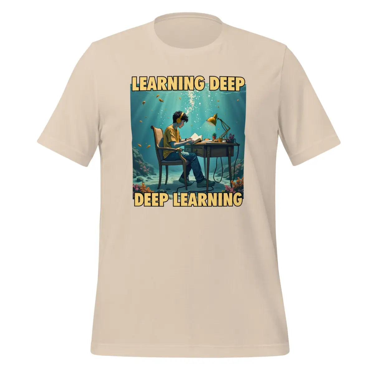 The Deep Learning Under Water T-shirt 2 (unisex) Soft Cream / m.