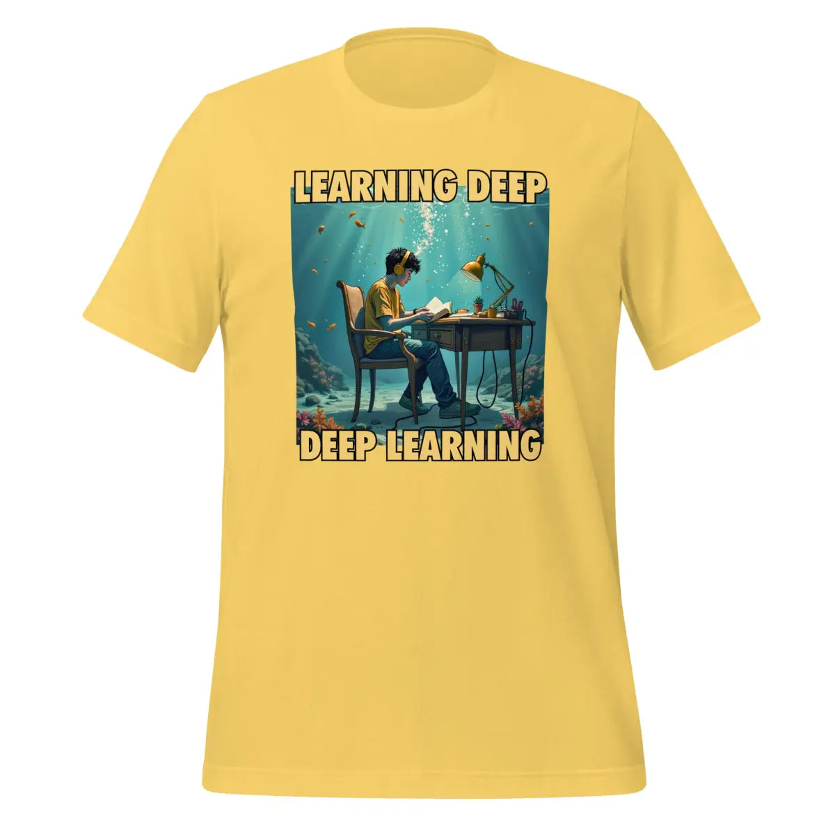 The Deep Learning Under Water T-shirt 2 (unisex) Yellow / m.