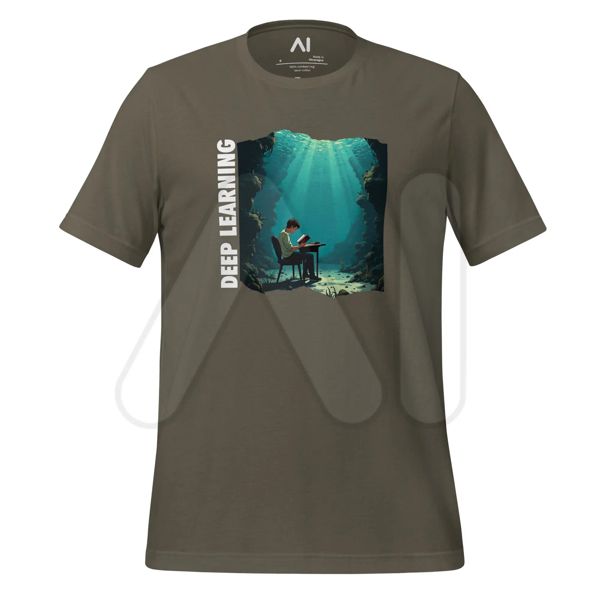 Deep Learning Under Water T-Shirt 3 (unisex) - Army / M