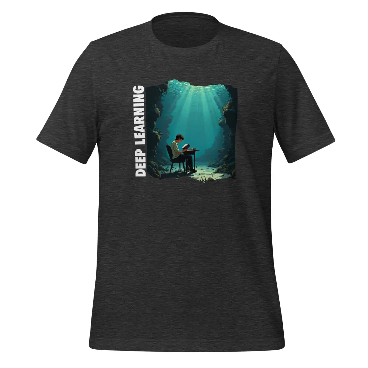 Deep Learning Under Water T-Shirt 3 (unisex) - Dark Grey Heather / M