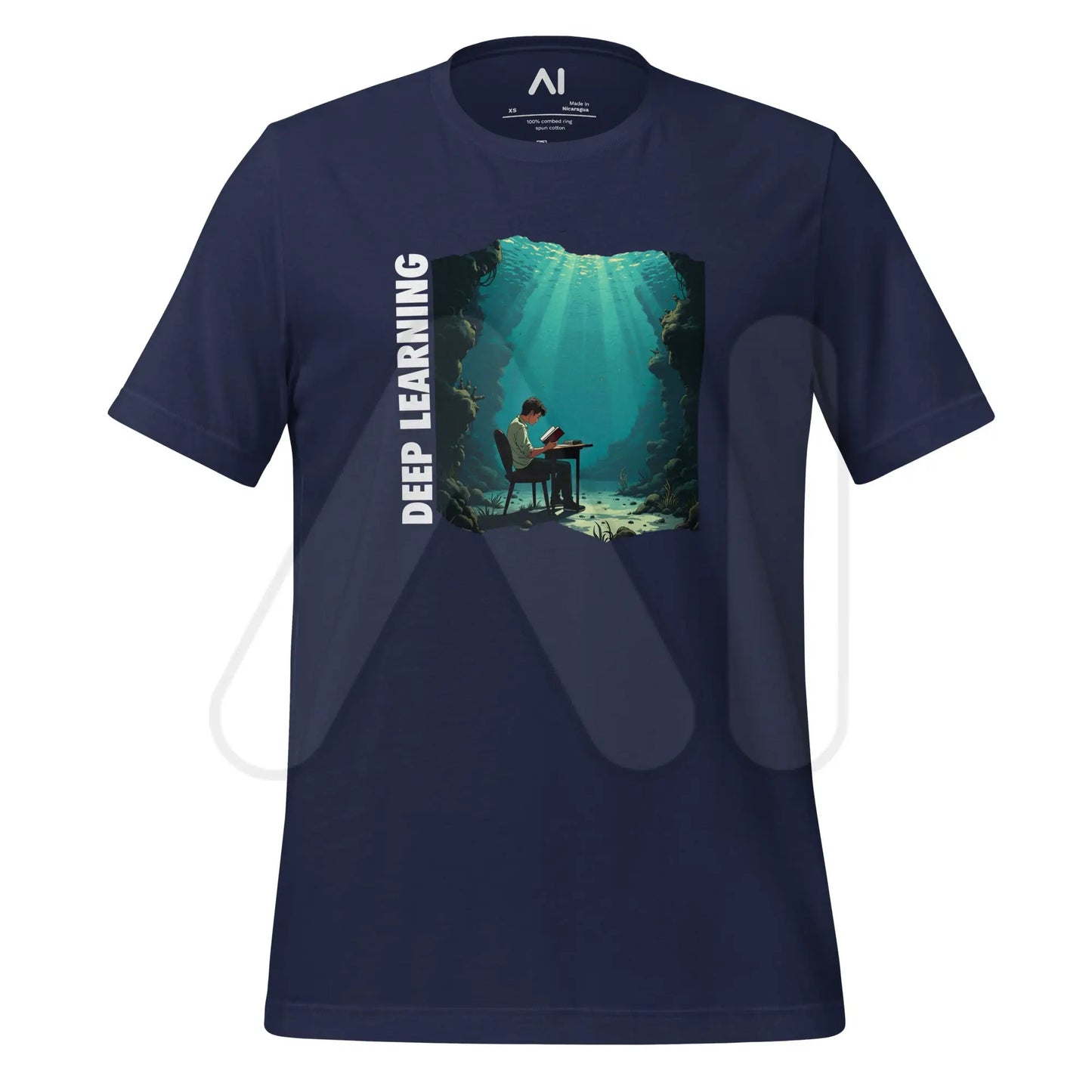 Deep Learning Under Water T-Shirt 3 (unisex) - Navy / M