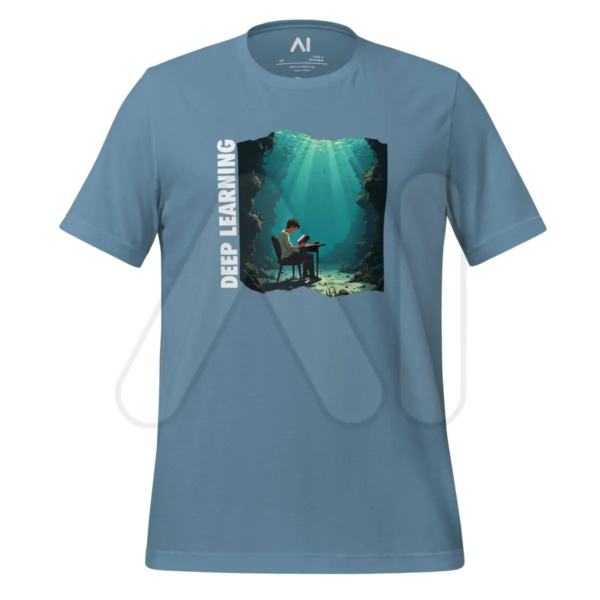 Deep Learning Under Water T-Shirt 3 (unisex) - Steel Blue / M