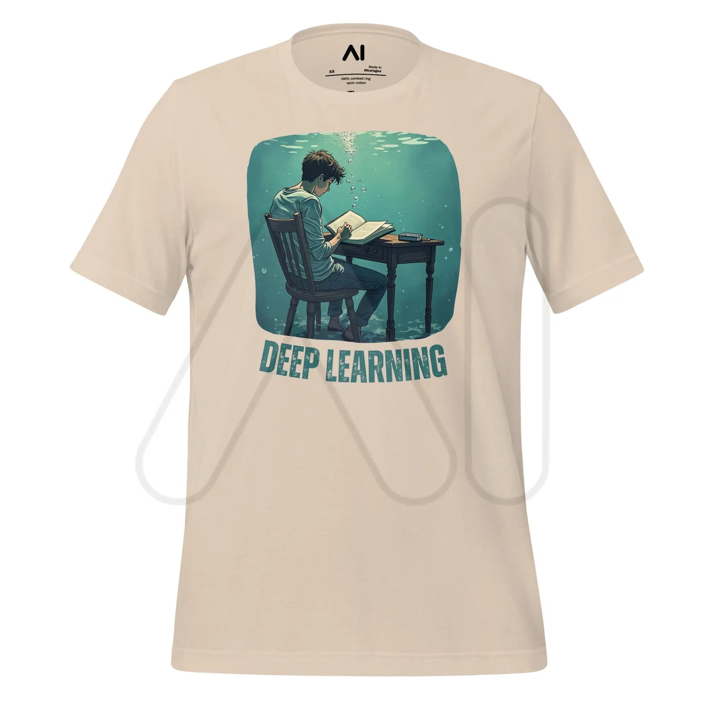 Deep Learning Under Water T-Shirt (unisex) - Soft Cream / M