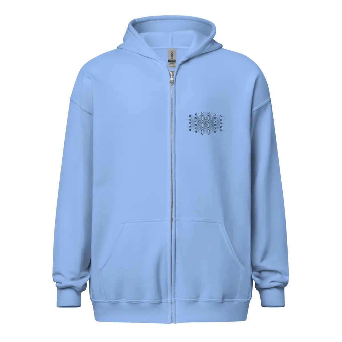 Deep Learning Zip Hoodie (unisex) - Carolina Blue / M