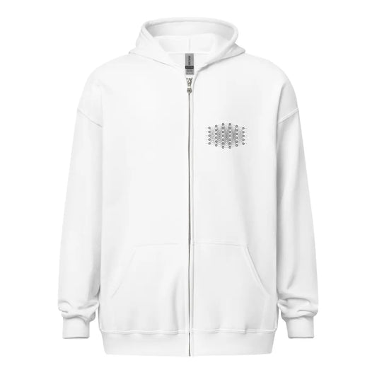 The Deep Learning Zip Hoodie (unisex) White / m.