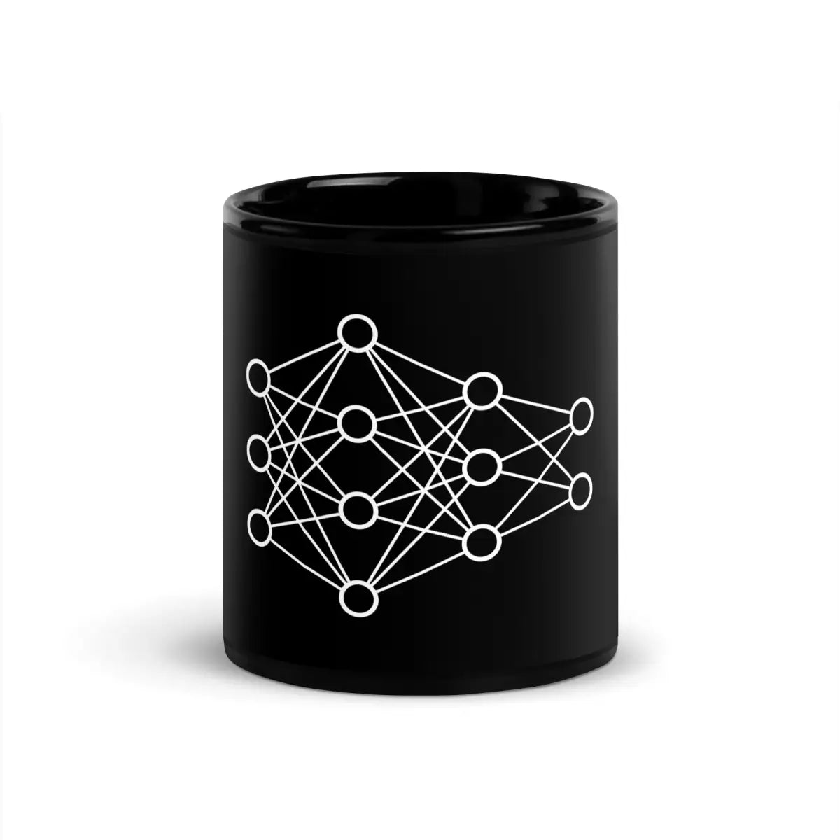 Deep Neural Network Black Glossy Mug 1 - 11 oz