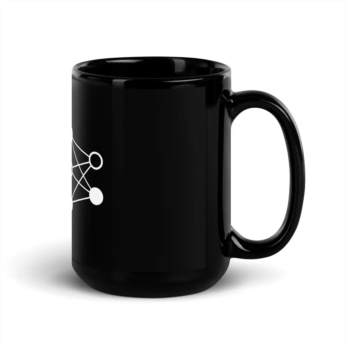 The Deep Neural Network Black Glossy Mug 3.